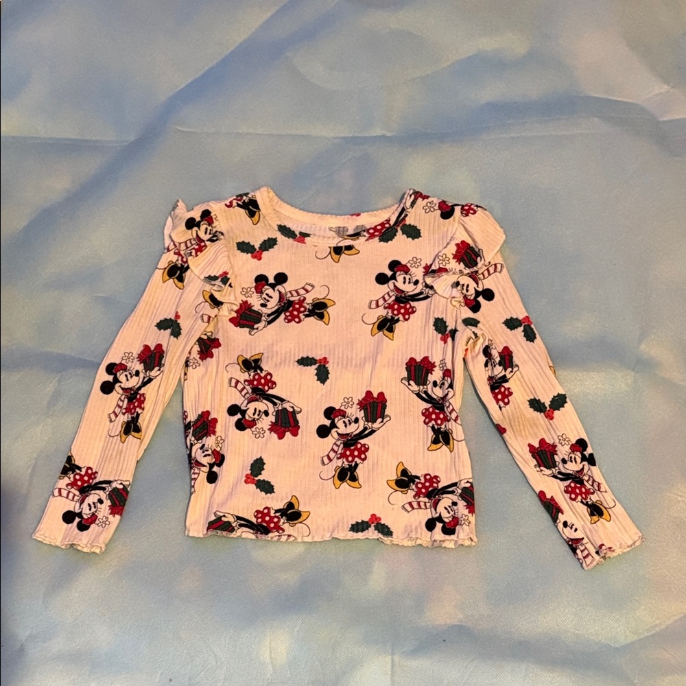 Disney Minnie Mouse Kids Long Sleeve Top - Cream